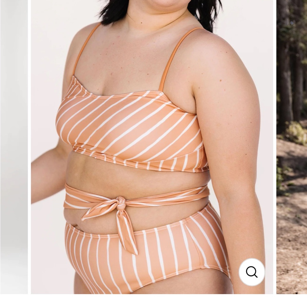 Nani Terracotta Crossover Bralette and Side Tie Bottom